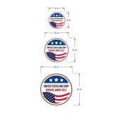 Circle Plus United States Military: Service Above Self Door or Wall Sign Honor Veterans with Military Signs | US Pride | Veteran Gratitude and Discount Signs