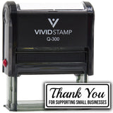 All Quality Thank You For Supporting Small Businesses Self-Inking Rubber Stamp | Business and Packaging Stamps