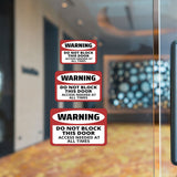 Classic Framed Plus Warning Do Not Block This Door Access Needed At All Times Wall or Door Sign | Health And Safety Office Signage