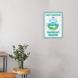 Portrait Round Plus Today's Adventures Are Tomorrow's Memories Door or Wall Sign | Camping RV Decoration