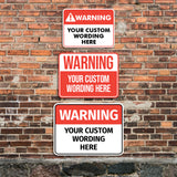 Classic Framed Plus Custom Warning Wall or Door Sign | Customizable Warning Sign For Homes and Businesses | Health and Safety Signage