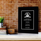 Mixologist Competition Customizable Black Frame Award Plaque | Easel Mount Option | Achievement and Recognition Personalizable Plaques