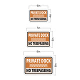 Classic Framed Plus Private Dock No Trespassing Wall or Door Sign | Marina Quayside Warning Signage