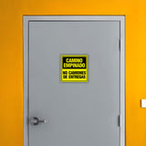 Square Plus Camino Empinado No Camiones De Entregas Wall or Door Sign | Spanish | Health & Safety Warehouse Business Signage