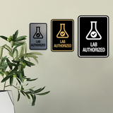 Signs ByLITA Portrait Round Lab Authorized Wall or Door Sign