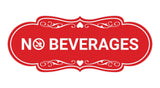 Signs ByLITA Designer No Beverages Wall or Door Sign | Office & General Public Signage