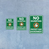 Portrait Round Plus No Dumping Protect Our Environment Wall or Door Sign | Health & Safety Signage