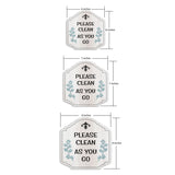 Heritage Plus Please Clean As You Go Wall or Door Sign | Public Spaces Signage