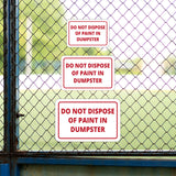Classic Framed Plus Do Not Dispose Of Paint In Dumpster Door or Wall Sign | Health & Office Signage