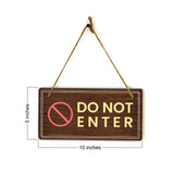Do Not Enter 5x10 Hanging Wall or Door Sign | Warm Welcoming Signage For Homes
