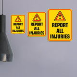Portrait Round Plus Report All Injuries Wall or Door Sign | Funny Naughty Décor
