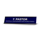 Church Leader Role and Titles 2 x 10" Desk Sign with Aluminium Frame