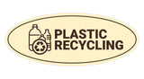 Signs ByLITA Oval Plastic recycling Sign - Laser-Engraved Lettering | Durable ABS Plastic | Vibrant Colors | Powerful Foam Tape