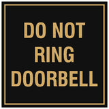 Signs ByLITA Square Do Not Ring Doorbell Sign - Easy Installation | Durable Material