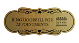 Signs ByLITA Designer Ring Doorbell for Appointments Wall or Door Sign