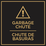 Signs ByLITA Square Garbage Chute Door or Wall Sign | Spanish Bilingual Business And Office Signs