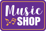 Classic Framed Plus Music Shop Wall or Door Sign | Directional Public Signage