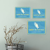 Classic Framed Plus Quiet Reverence Guided Spirit Door or Wall Sign | Church and Place of Worship Signs