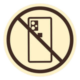 Signs ByLITA Circle No Cellphones Graphic Door or Wall Sign | Easy Installation | Durable Construction | Promote Health And Safety | Caution Warning Sign for Home, Business and Office Spaces