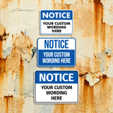 Classic Framed Plus Custom Notice Wall or Door Sign | Customizable Warning Sign For Homes and Businesses | Health and Safety Signage