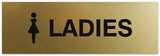 Signs ByLITA Basic Ladies Figurine Sign - Laser-Engraved Lettering | Durable ABS Plastic | Vibrant Colors | Powerful Foam Tape
