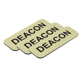 Deacon 1 x 3" Name Tag, (3 Pack)