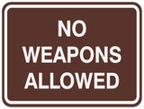 Signs ByLITA Classic Framed NO WEAPONS ALLOWED Door or Wall Sign Durable ABS Plastic | Laser Engraved | Easy Installation | Elegant Design