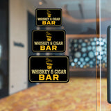 Classic Framed Plus Whiskey & Cigar Bar Wall or Door Sign | Funny Home Decor