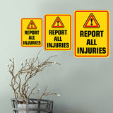 Portrait Round Plus Report All Injuries Wall or Door Sign | Funny Naughty Décor