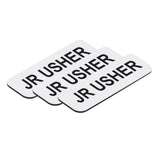 Jr Usher 1 x 3" Name Tag, (3 Pack)