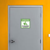 Square Plus Atención Todas Las Entregas En La Parte Trasera Del Edificio Wall or Door Sign | Spanish | Health & Safety Warehouse Business Signage