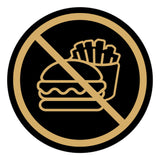 Signs ByLITA Circle No Food Allowed Graphic Door or Wall Sign | Easy Installation | Durable Construction | Promote Health And Safety | Caution Warning Sign for Home, Business and Office Spaces