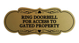 Signs ByLITA Designer Ring Doorbell for Access to Gated Property Wall or Door Sign