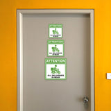 Square Plus Attention All Deliveries in Rear Wall or Door Sign | Health & Safety Warehouse Business Signage