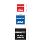 Signs ByLITA Square Emergency Exit Door or Wall Sign | Spanish Bilingual Business and Office Signs