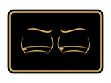 Signs ByLITA Classic Framed Two Eyes Graphic Surveillance Wall or Door Sign