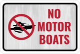 Classic Framed Plus No Motor Boats Wall or Door Sign | Marina Quayside Signage