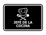 Signs ByLITA Classic Framed Jefe de la Cocina Door or Wall Sign