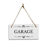 Garage 5x10 Hanging Plus Wall or Door Sign | Rustic Twine | Range of Vibrant Decor Styles | Room Signs For Home and Business