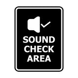 Signs ByLITA Portrait Round Sound Check Area Door or Wall Sign Easy Installation | Directing Artists & Co-Workers | Music | Concert | Festivals