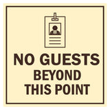 Signs ByLITA Square No Guests Beyond this Point Graphic Wall or Door Sign