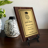 Teacher Recognition Customizable Award Plaque | Achievement and Service Personalizable Plaques