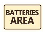 Signs ByLITA Classic Framed Batteries Area Wall or Door Sign