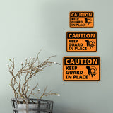 Classic Framed Plus Caution Keep Guard In Place Wall or Door Sign | Workplace Safety Compliance Signs