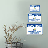 Classic Framed Plus Caution Electrical Panel Keep Clear Wall or Door Sign | Workplace Safety Compliance Signs
