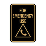 Signs ByLITA Portrait Round For Emergency Use Wall or Door Sign