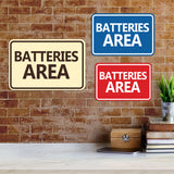 Signs ByLITA Classic Framed Batteries Area Wall or Door Sign