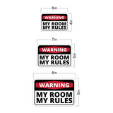 Classic Framed Plus Warning My Room My Rules Wall or Door Sign | Funny Naughty Decor