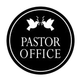 Signs ByLITA Circle Pastor Office Wall or Door Sign