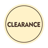 Signs ByLITA Circle Clearance Wall or Door Sign